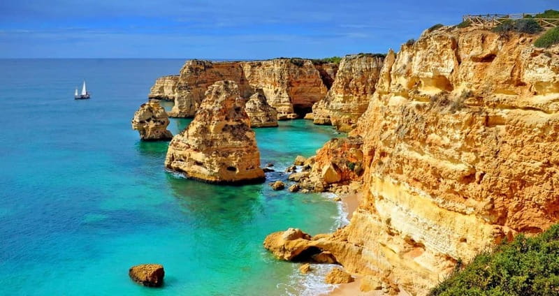 Algarve Adventures from Lisbon + Benagil Cave Boat Tour! - Praia Dona Ana and Praia do Camilo, two beaches that photograph differently