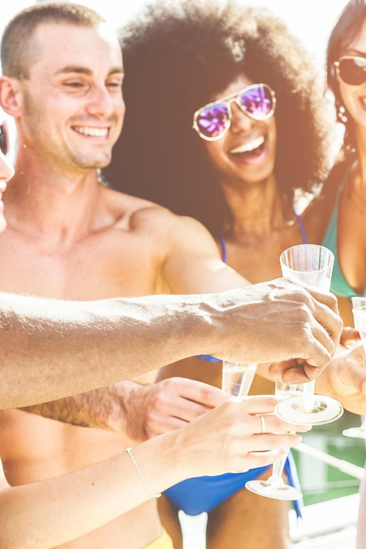 Boat Party to the Beach with Swimming Stops, DJ and Open Bar - The swim stop at the river beach: the fun part and how to nail it