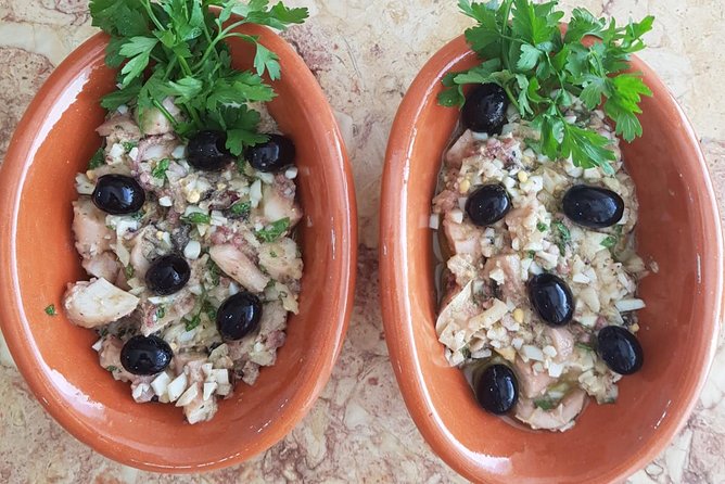 DINNER OR TAPAS in a Poruguese Home - The food you can count on: hams, fish rice, and a Portuguese sweet finish
