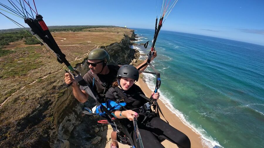From Lisbon: Paragliding Pack (Flight+Video+Transportation) - Ferrari Portugal to the secret flying site: how the day starts