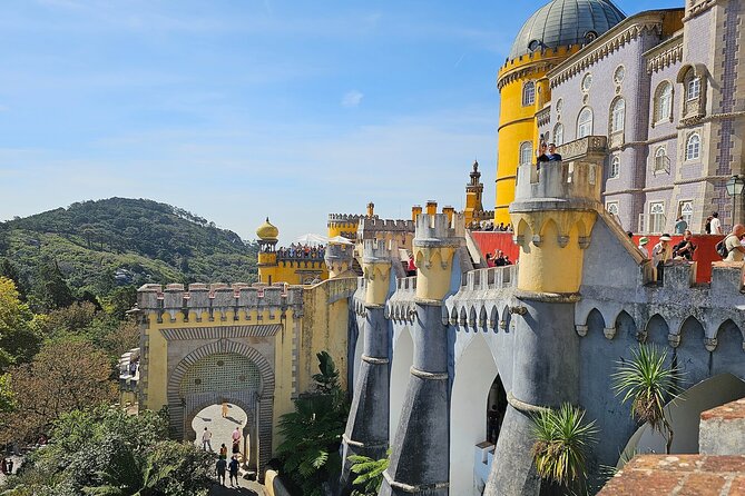 Group Tour to Sintra, Pena, Regaleira, Cabo da Roca & Cascais - Pena Palace grounds and views: the fairy tale, plus timing reality