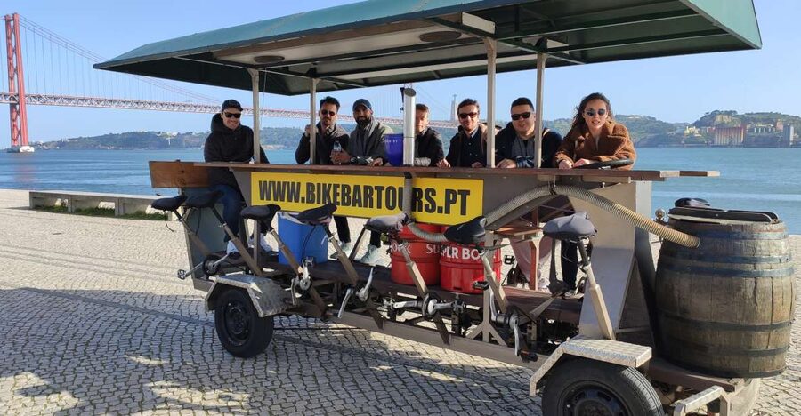 Lisbon: 1-Hour Beer Bike Tour with Draft Beer & Sangria Ride - Pedaling Lisbon’s riverside with beer, sangria, and real scenery