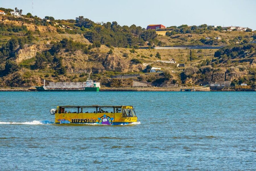 Lisbon: Amphibious Sightseeing Tour - The splash moment: amphibious riding on an open-sided vehicle