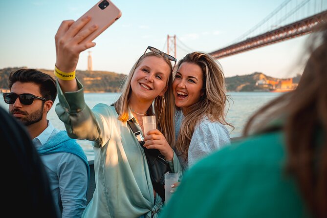 Lisbon Boat Party with Views, and Sunset Sailing - Food and drinks on board: free welcome drink, then an actual bar