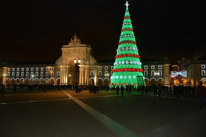 Lisbon Christmas Lights Tuk-Tuk Tour with Local Guide - Chiado and the Armazens do Chiado LED-Mapping Christmas Tree