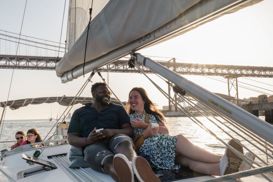 Lisbon: Daytime/Sunset/Night City Sailboat Tour with Drink - Monument to the Discoveries, Belém Tower, and the river history you can see