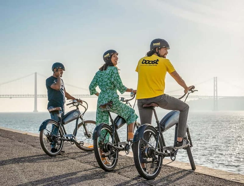 Lisbon: Electric Bike Tour by the River to Belém - Under the 25 de Abril Bridge and toward skyline views