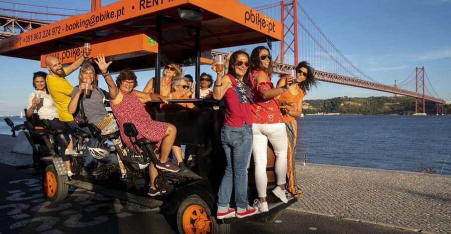 Lisbon: Fun Beer Bike by the Seafront - What You Really Get for $37 in Lisbon’s Beer Bike Hour