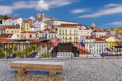 Lisbon Hills Red Tram by Tram 28 route