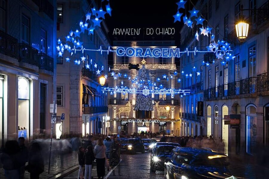 Lisbon: Private Christmas Lights Tour by Eco Tuk Tuk - Bairro Alto: holiday lights without the steep-street workout
