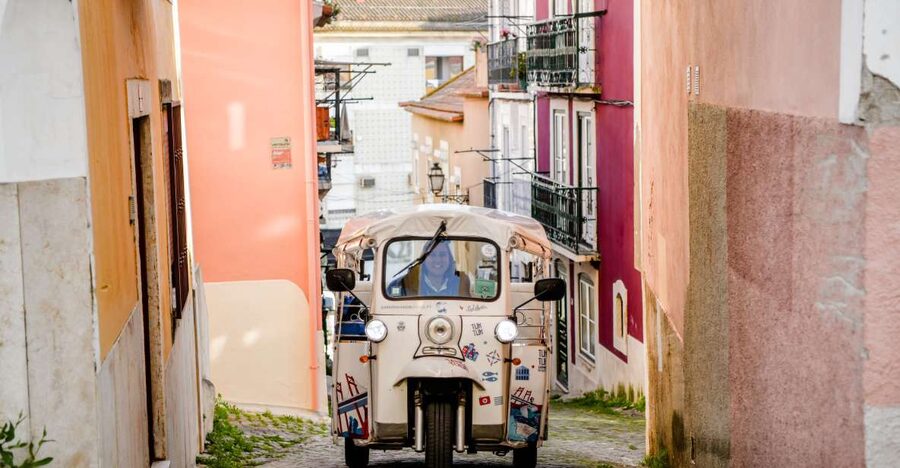 Lisbon: Private Food & Wine City Tour by Eco Tuk Tuk - Alfama, Graça, and São Vicente, the Streets Where Tiles Do the Talking
