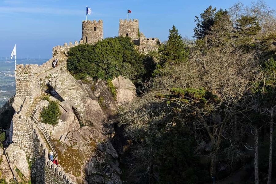 Lisbon: Sintra, Pena, Moorish Castle, Regaleira & Cascais - Pena Palace Gardens, Sintra old town pastries, and that needed reset