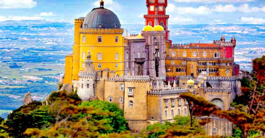 Lisbon: Sintra, Pena Palace, Quinta Regaleira, Cascais Tour - Pena Palace: Timed Entry, Stairs, and Those Big Views
