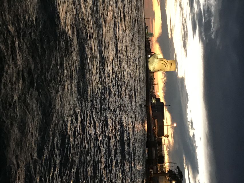 Lisbon Sunset Sailing – Small Group (max 10) Wine & History - The 25th of April Bridge and Christ the King in Golden Hour Light