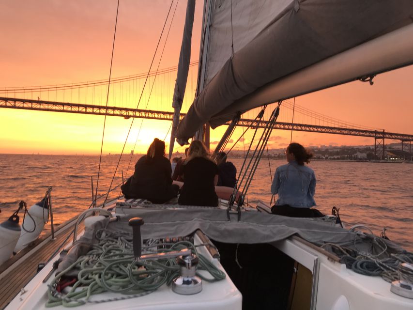 Lisbon Sunset Sailing – Small Group (max 10) Wine & History - Monument to the Discoveries and the Waterline Perspective
