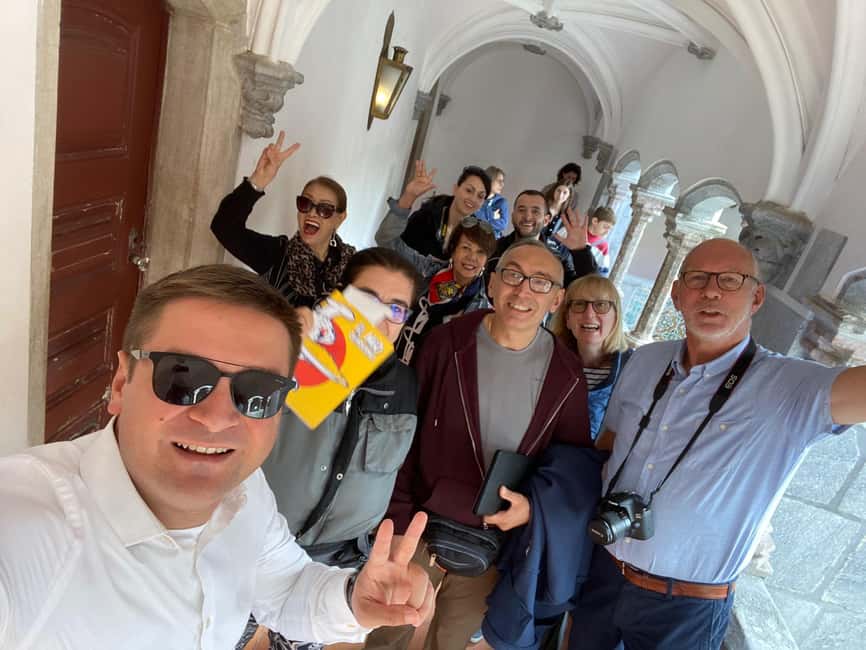 Lisbon to: Sintra, Pena & Regaleira guided 8pax group tour - Lisbon hotel pickup to Sintra, Pena, and the coast in one day