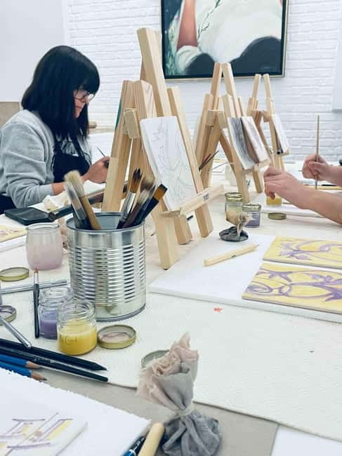 Paint your tile and create your unique piece in an art gallery in Lisbon - The Majolica Demo: How You Learn to Control Lines, Fills, and Color