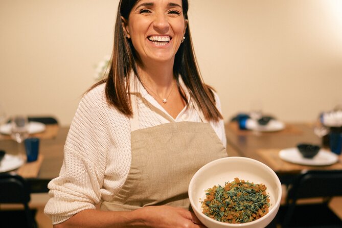 Portuguese Vegetarian Cooking Workshop in Lisbon - Lunch at the table, with wine and recipes to take home