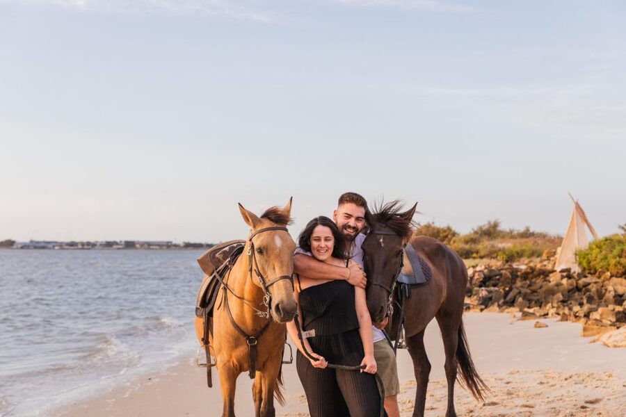 PRIVATE Horseback Riding On The Beach - Safety that is built into the equipment and the coaching
