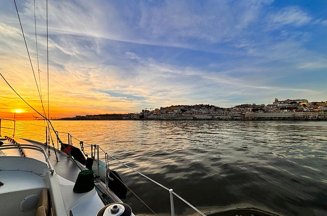 Private Sailing tour in Lisbon - Day Time, Sunset and Night - Cristo Rei Sanctuary from the Riverline